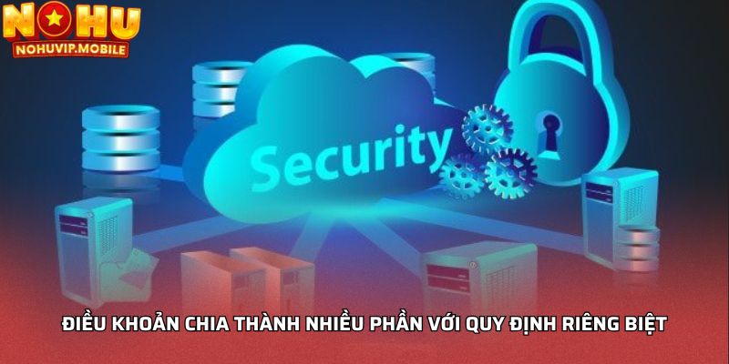 Điều khoản chia thành nhiều phần với quy định riêng biệt